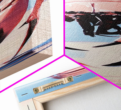 Riesenkrabbe, surreale Küstenkunst, Illustration von Meereslebewesen, Wanddekoration für Strandhäuser, einzigartige Wandkunst, maritime Ästhetik, gerahmter Leinwanddruck