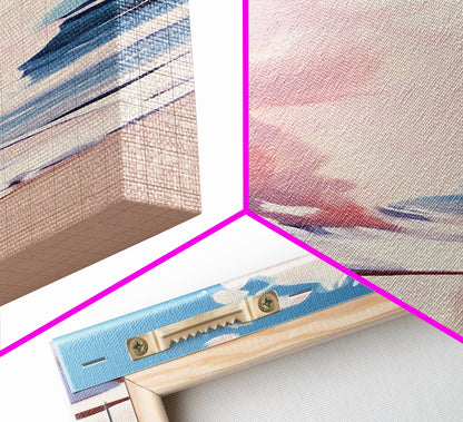 Ocean Wave, Abstract Seascape Art, Coastal Print, Beach House Wall Decor, Ocean Painting, Minimalist Aesthetic, Canvas Print