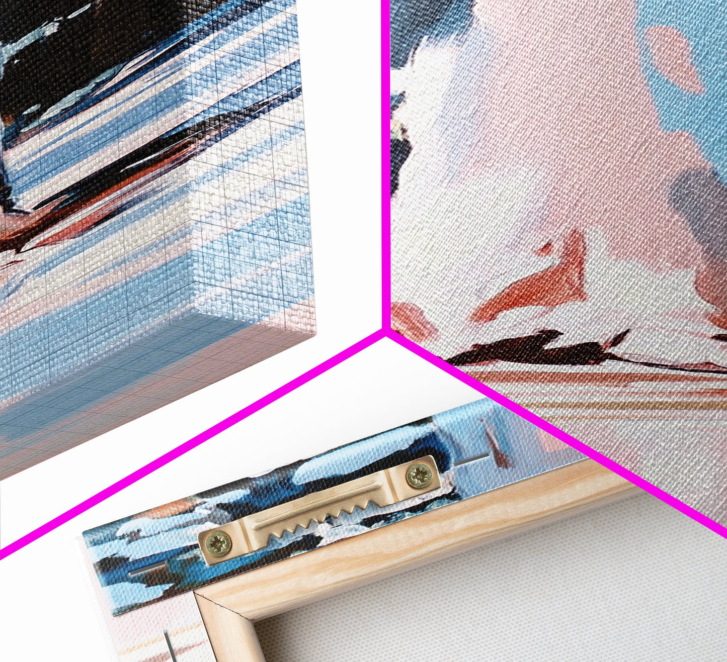 Winter Forest, Snowy Trees, Nature Wall Art, Framed Canvas Print, Minimalist Design, Living Room Decor, Cozy Winter Aesthetic