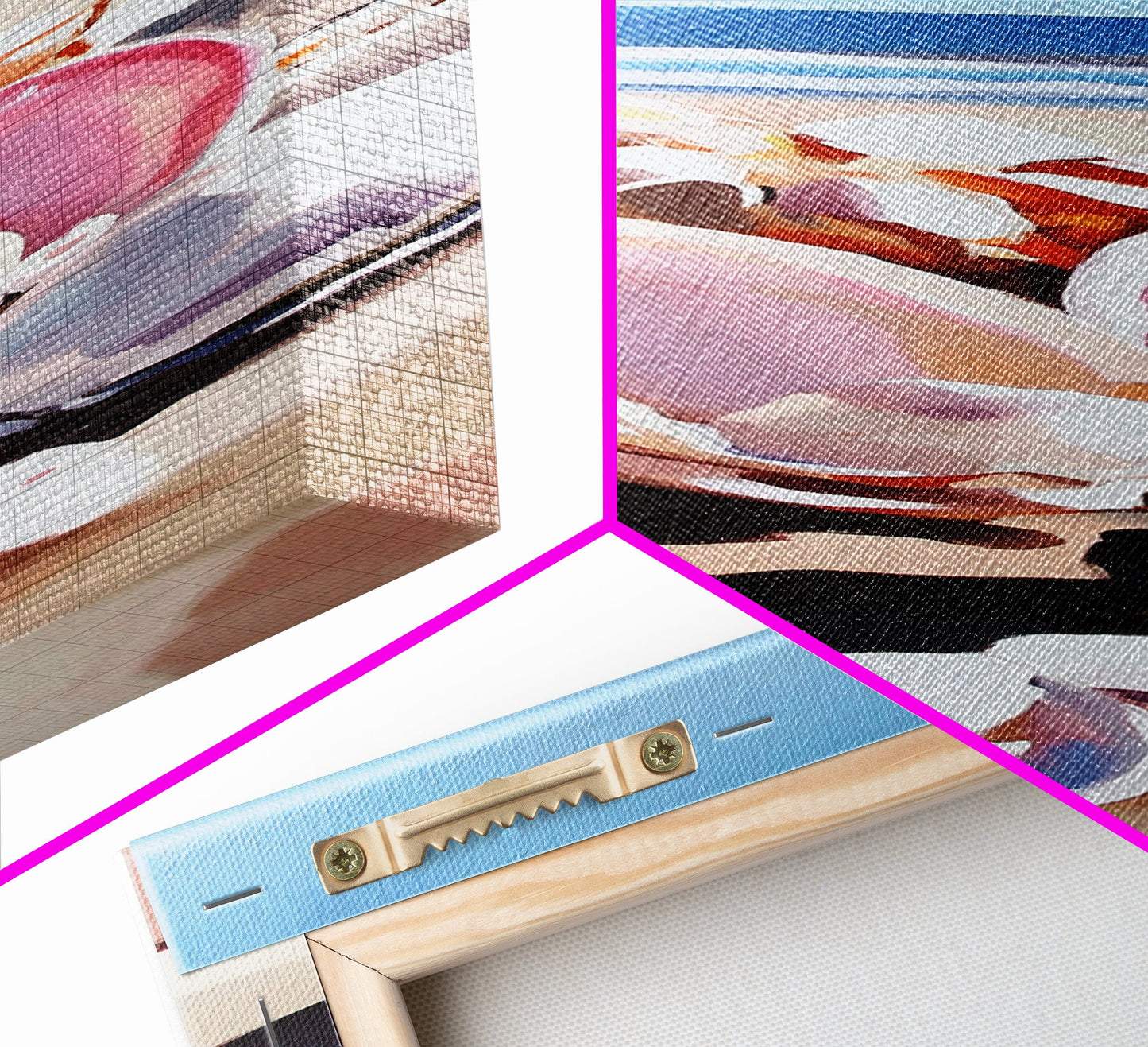 Shell Collection, Seaside Art, Beach Wall Art, Framed Canvas Print, Coastal Aesthetic, Ocean Inspired, Modern Minimalist, Living Room Decor