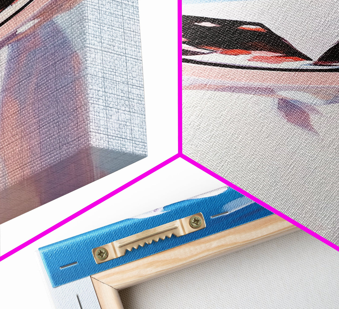 Star Reflection, Abstract Symbol, Modern Wall Art, Framed Canvas Print, Minimalist Aesthetic, Unique Decor, Contemporary Style