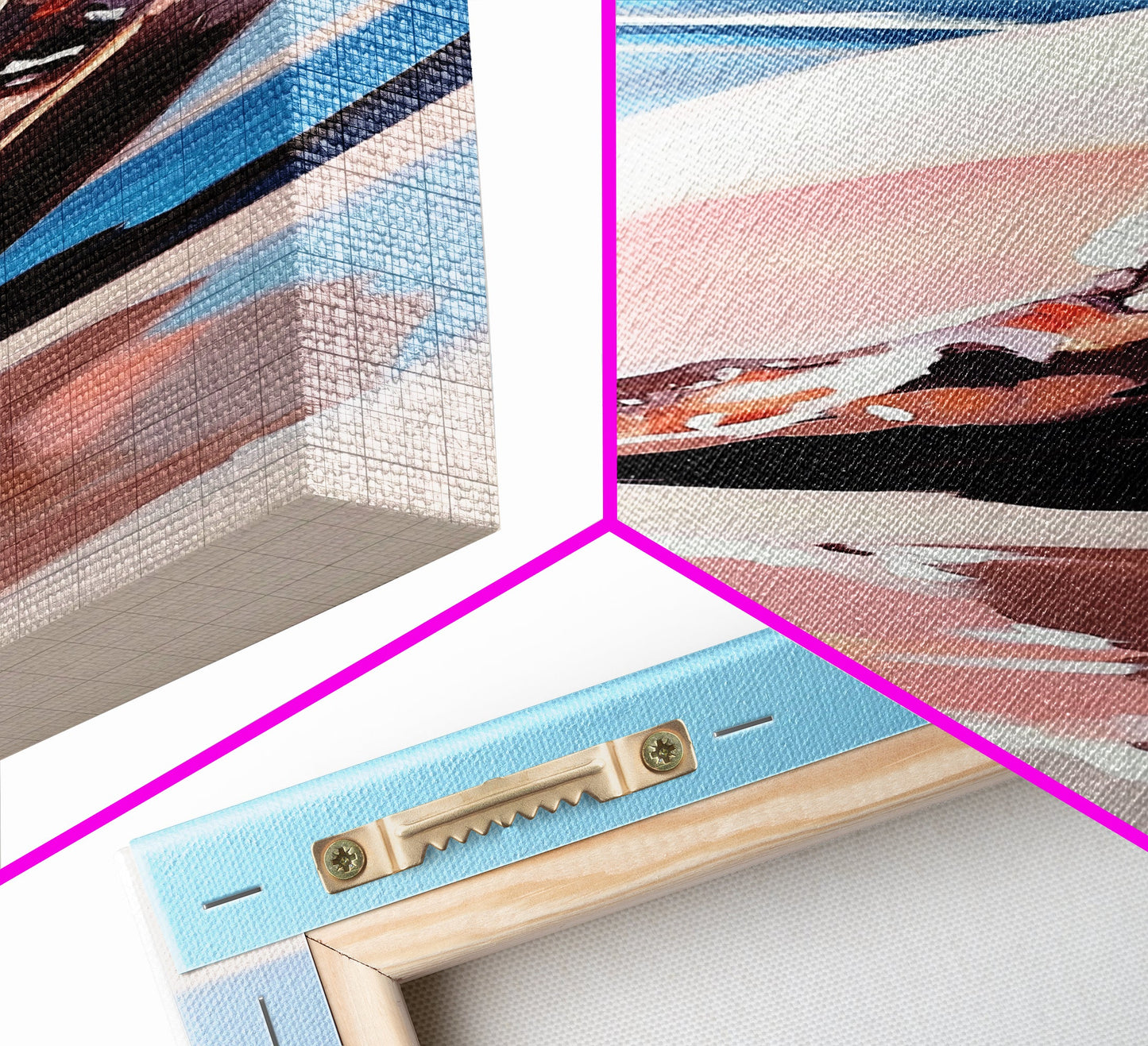 Muschel, Ozean, Strandkunst, Küstenstil, Minimalistisch, Blau, Weiß, Natürliche Dekoration, Modernes Zuhause, Badezimmer, Gerahmter Leinwanddruck