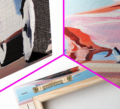 Sunset Cowgirl, Western Fashion, Feminine Art, Canvas Print, Modern Country Decor, Chic Bedroom Wall Art, Stylish Home Accent, Gift Idea