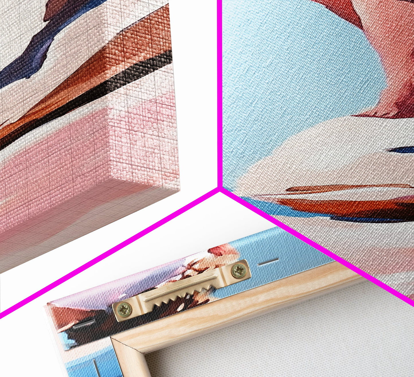 Seaside Muse, Minimalist Beach Art, Boho Coastal Wall Decor, Serene Ocean View, Contemporary Painting, Canvas Print, Bedroom Wall Art