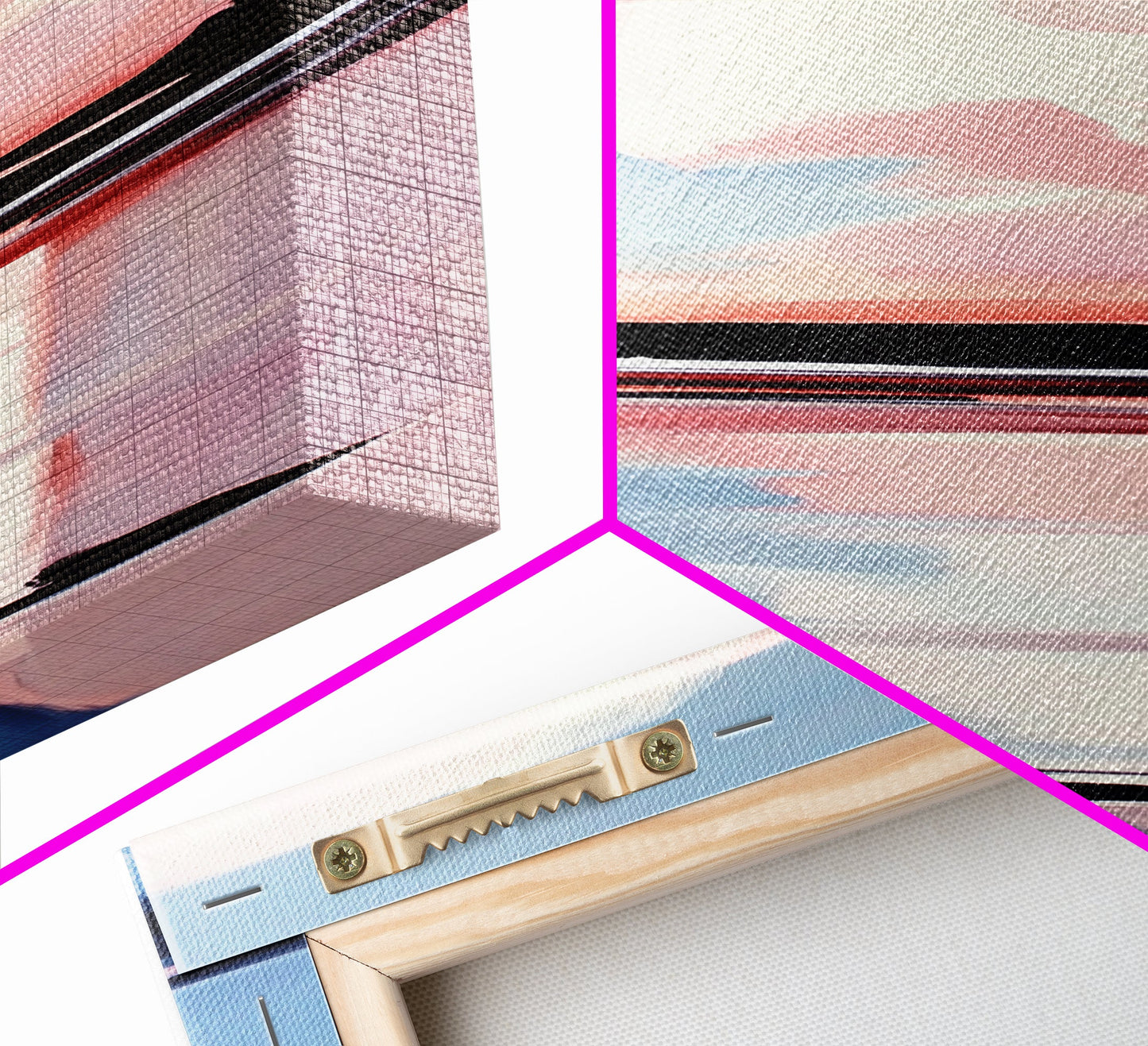 Sunset Reflection, Coastal Wall Art, Abstract Beach Painting, Serene Ocean View, Boho Decor, Canvas Print, Bedroom Wall Art, Office Art