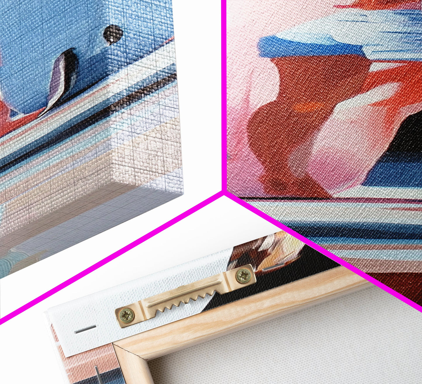 Surf Girl, Beach Aesthetic, Retro Coastal, Sun Kissed Art, Vibrant Summer Decor, Modern Framed Canvas Print, Ocean Lover Gift, Boho Style