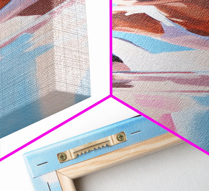 Ski Girl, Winter Adventure, Sporty Aesthetic, Snowy Mountain Art, Outdoor Enthusiast Gift, Framed Canvas Print, Modern Wall Decor