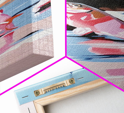 Jumping Fish, Nature Wall Art, Lake House Decor, Canvas Print, Outdoor Adventure, Fishing Theme, Rustic Aesthetic, Wildlife Painting