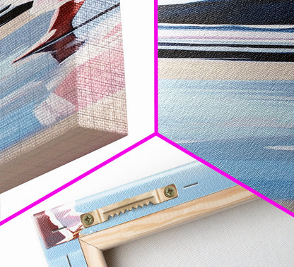 Woman by Ocean, Coastal Art, Canvas Print, Romantic Seascape, Minimalist Decor, Modern Art, Pastel Beach Scene, Living Room Wall Art