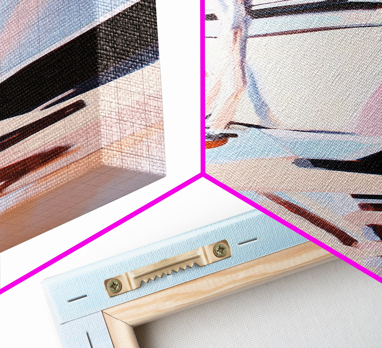 Lakeside Escape, Tranquil Water Scene, Nature Serenity, Framed Canvas Print, Coastal Home Decor, Peaceful Wall Art, Minimalist Art