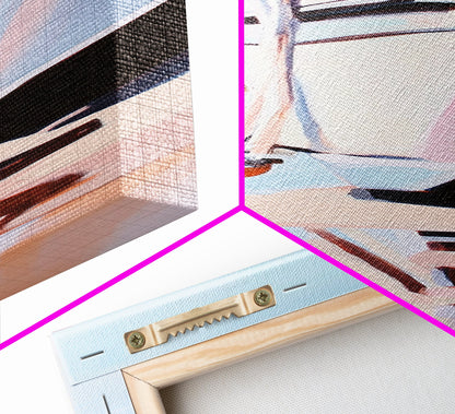 Lakeside Escape, Tranquil Water Scene, Nature Serenity, Framed Canvas Print, Coastal Home Decor, Peaceful Wall Art, Minimalist Art