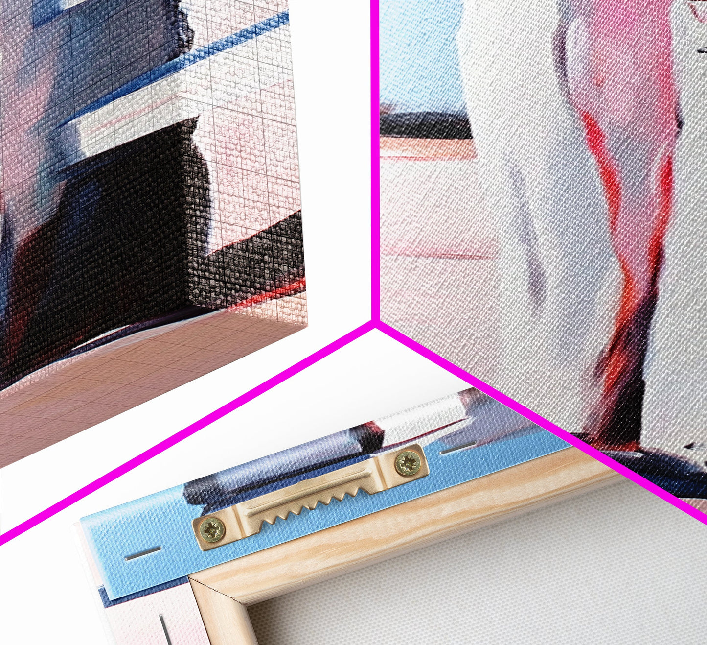 Zaunpfosten, rustikale Landschaft, Wandbild im Landhausstil, gerahmter Leinwanddruck, minimalistische Kunst, Strandhausdeko, Landhausästhetik