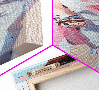 Western Chic, Cowgirl Art, Fashion Wall Art, Canvas Print, Boho Aesthetic, Stylish Home Decor, Minimalist Design, Modern Portrait