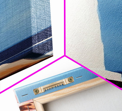 Lighthouse Serenity, Coastal Escape, Ocean Calm, Canvas Print, Nautical Wall Art, Minimalist Decor, Beach House Aesthetic, Office Art