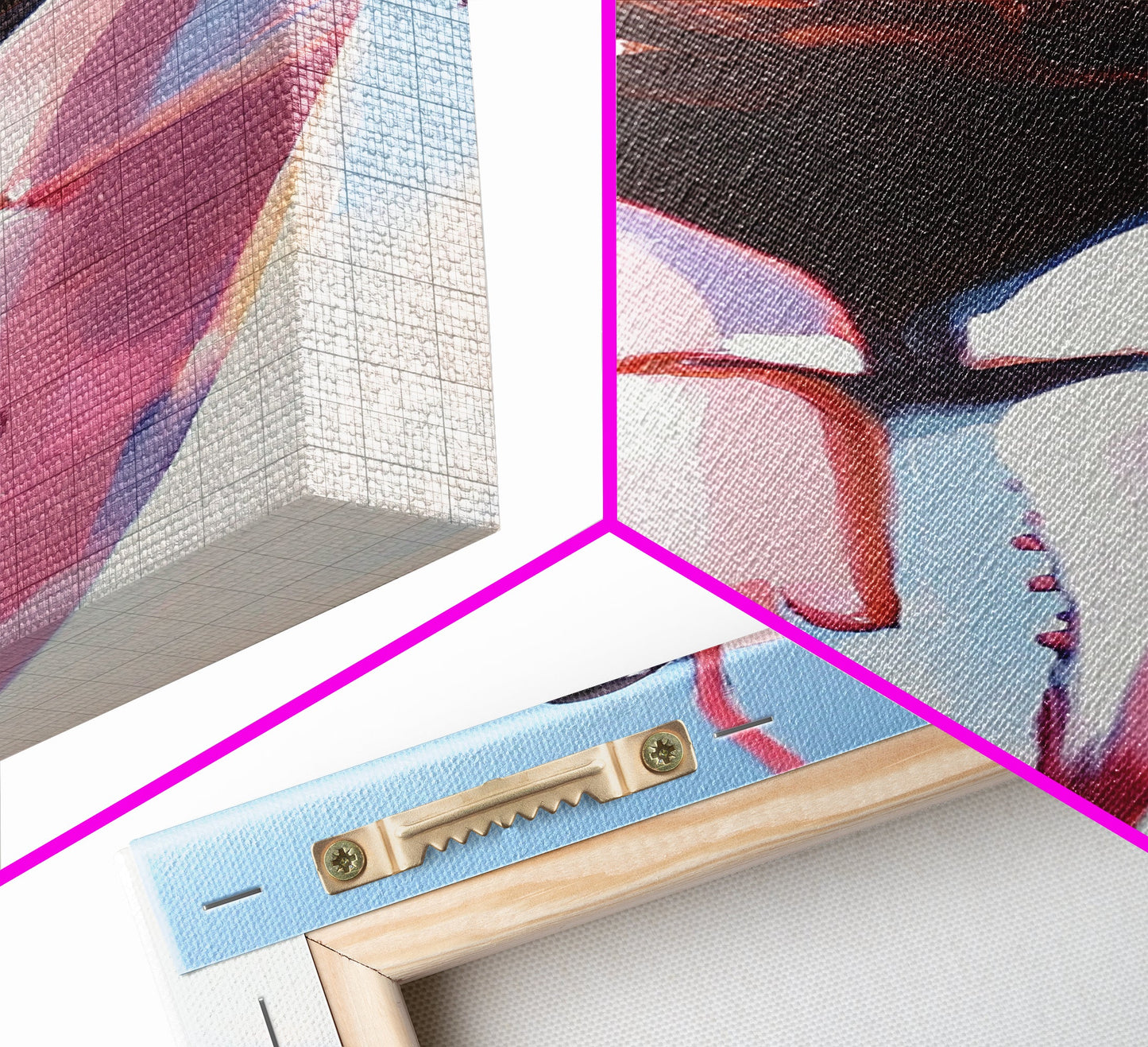 Pink Lobster Art, Coastal Kitchen Decor, Nautical Seafood Print, Framed Canvas Print, Whimsical Ocean Art, Modern Beach House Wall Art