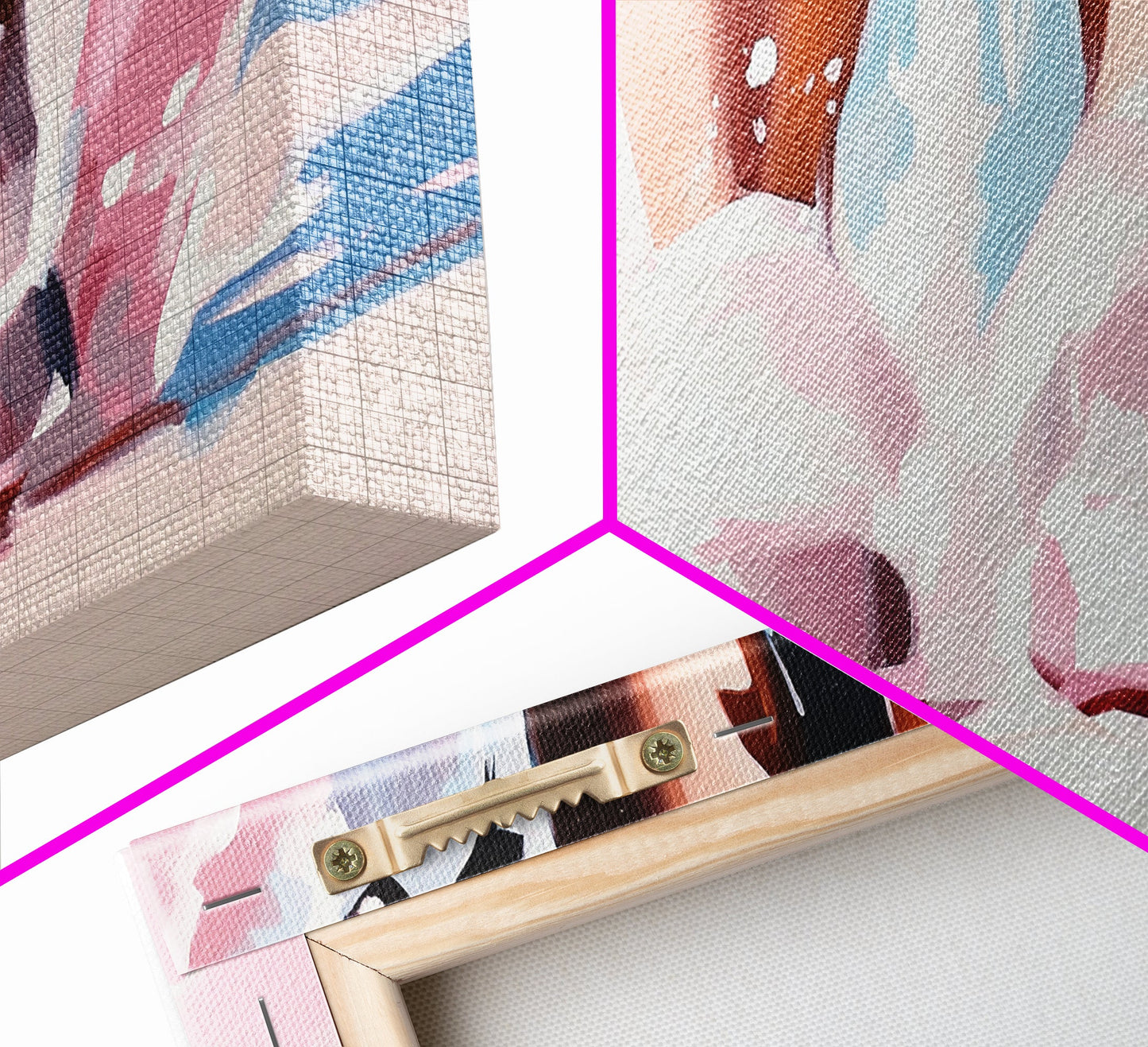 Wasserfüße, Spritzer, Leinwanddruck, Minimalistische Kunst, Verträumte Ästhetik, Ruhige Schlafzimmerdekoration, Moderne Wandkunst, Strandinspiriertes Design