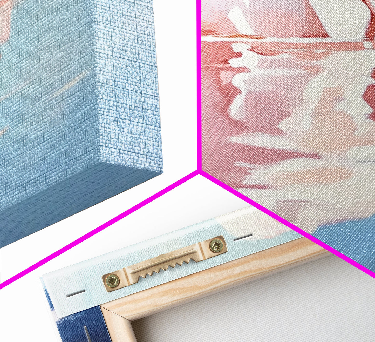 Eisbergspiegelung, Arktische Landschaft, Kühle Farbtöne, Meeresszene, Gerahmter Leinwanddruck, Moderne Wandkunst, Bürodekoration, Küstenmalerei