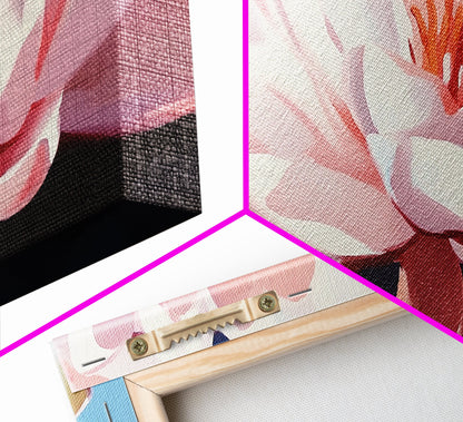 Seerosenblüte, florales Wandbild, Zen-Botanischer Druck, minimalistische Naturdekoration, moderne, ruhige Kunst, Leinwanddruck fürs Badezimmer