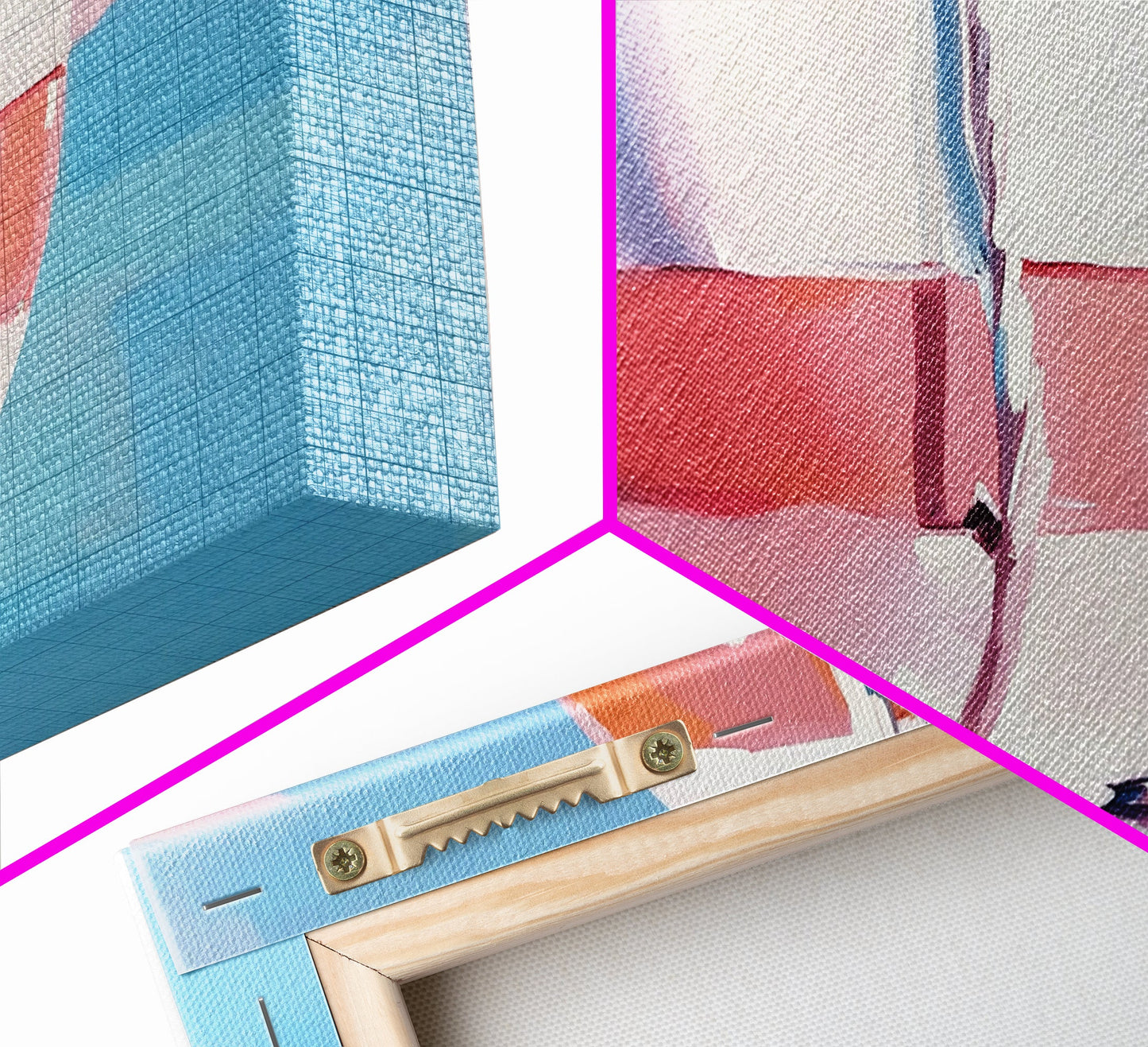 Nautical Buoy Reflection, Coastal Wall Art, Ocean Beach Print, Minimalist Seaside Decor, Modern Nautical Art, Bedroom Framed Canvas Print