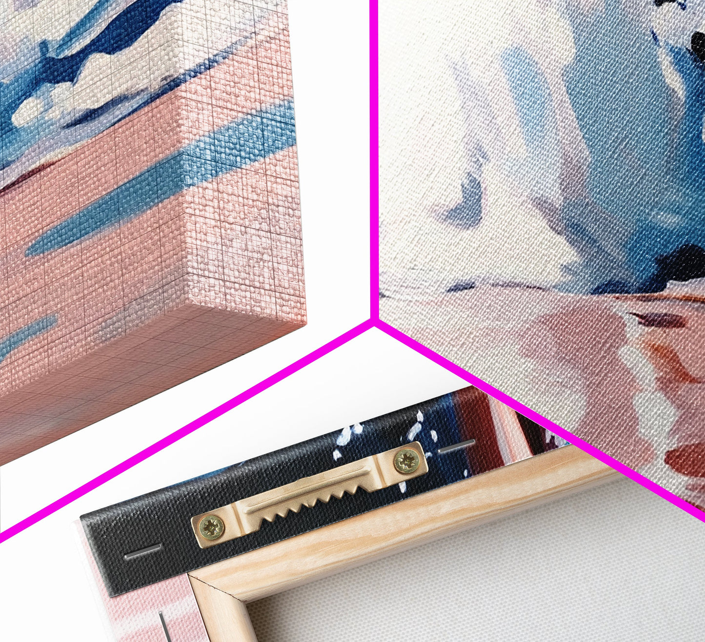 Meereswellen-Spritzer, Küsten-Surf-Druck, Dynamische Strandwandkunst, Maritime Meeresdekoration, Moderne blaue Ästhetik, Badezimmer-Leinwanddruck