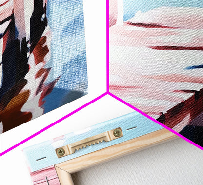 Steg am Wasser, minimalistische Meereslandschaft, Küstendeko, nautische Wandkunst, modernes Strandhaus, Sommerfeeling, blaue Wandkunst, gerahmter Leinwanddruck