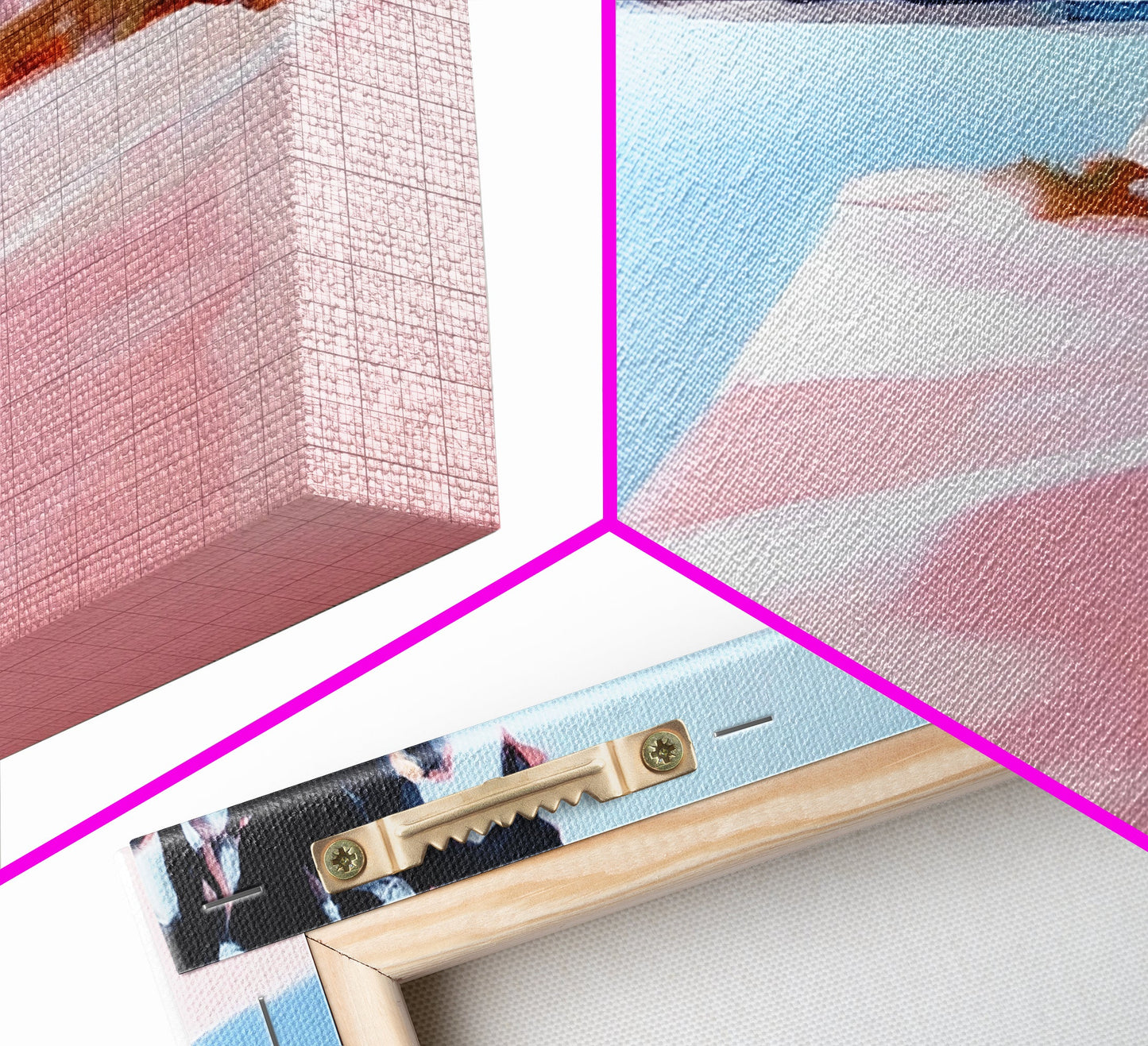 Tree on Shore, Lake Art, Natural Beauty, Rustic Decor, Tranquil Scene, Blue and Pink Palette, Serene Wall Art, Modern, Canvas Print