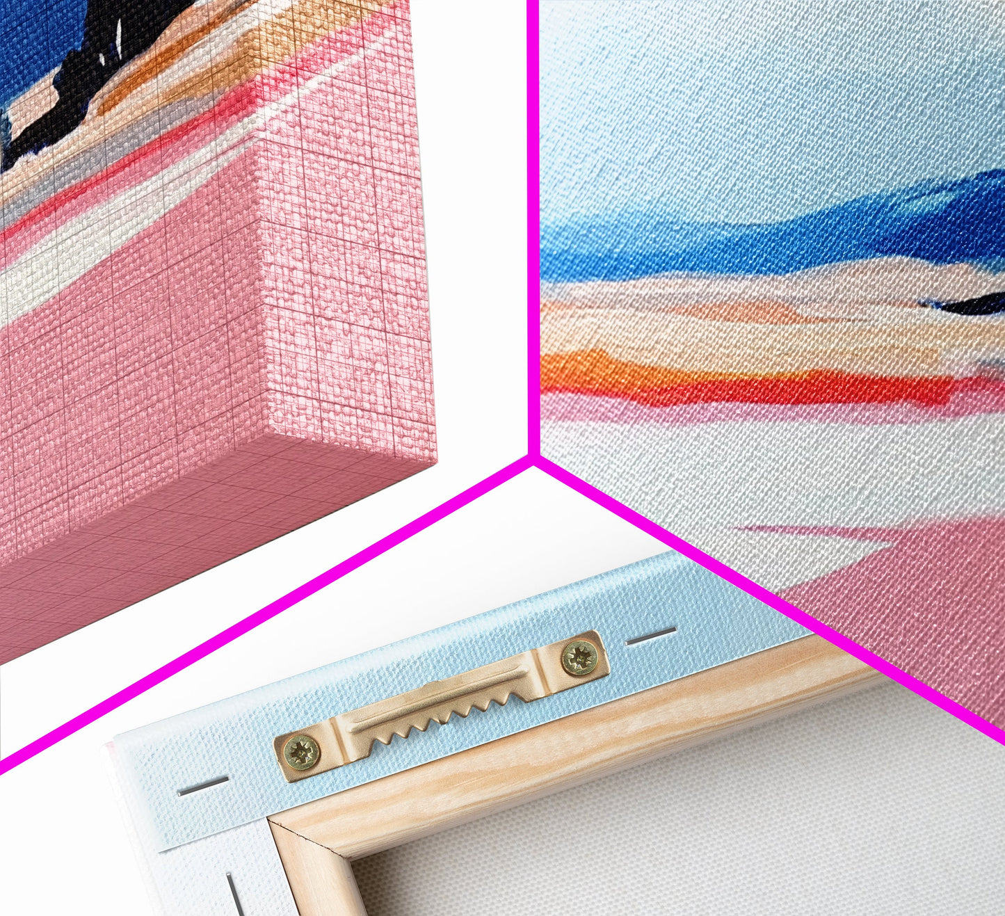 Mountain Horizon, Pastel Desert, Sunset Landscape, Canvas Print, Southwest Wall Art, Earth Tone Decor, Living Room Artwork, Scenic Painting