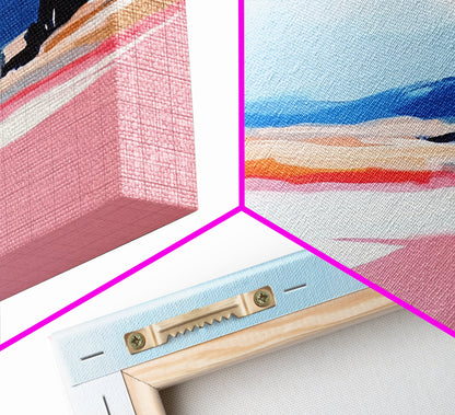 Mountain Horizon, Pastel Desert, Sunset Landscape, Canvas Print, Southwest Wall Art, Earth Tone Decor, Living Room Artwork, Scenic Painting