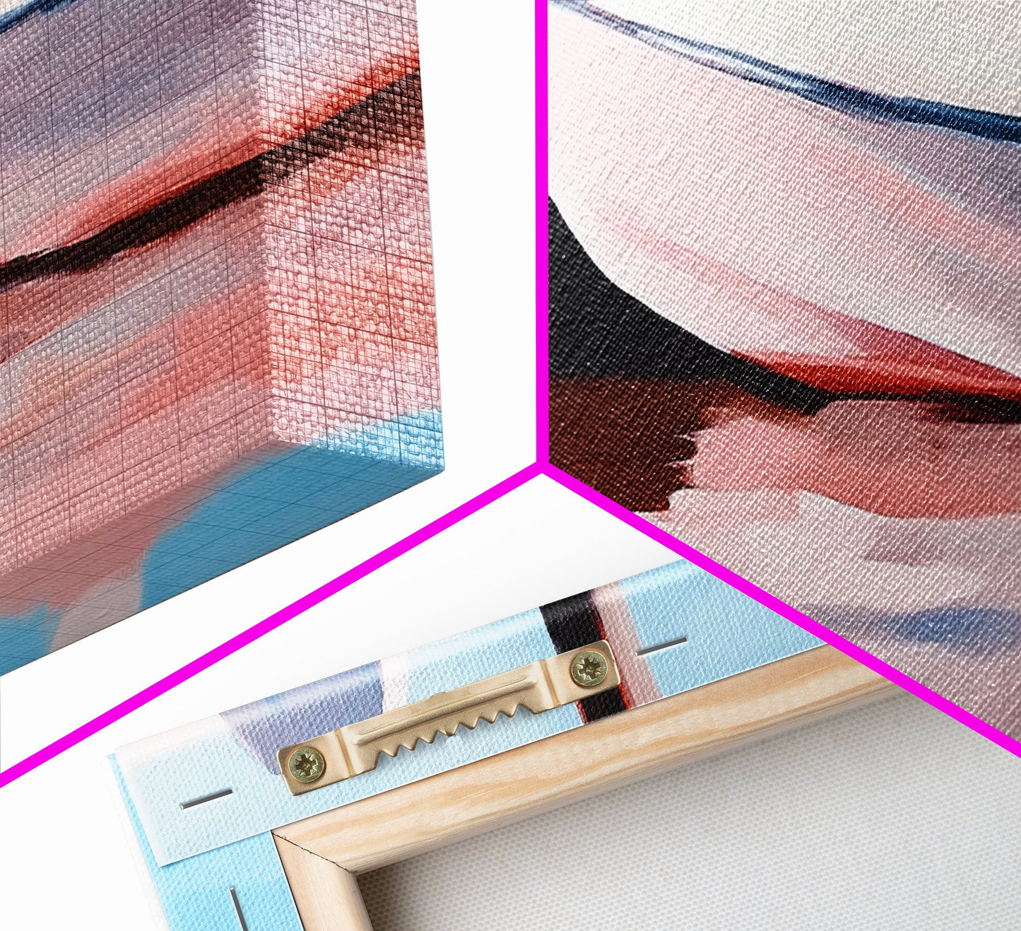 Segelboot-Ruhe, Nautische Kunst, Minimalistischer Boho-Stil, Blaue Küstendekoration, Spiegelung im ruhigen Wasser, Gelassene Ästhetik, Leinwanddruck, Eingangsbereich