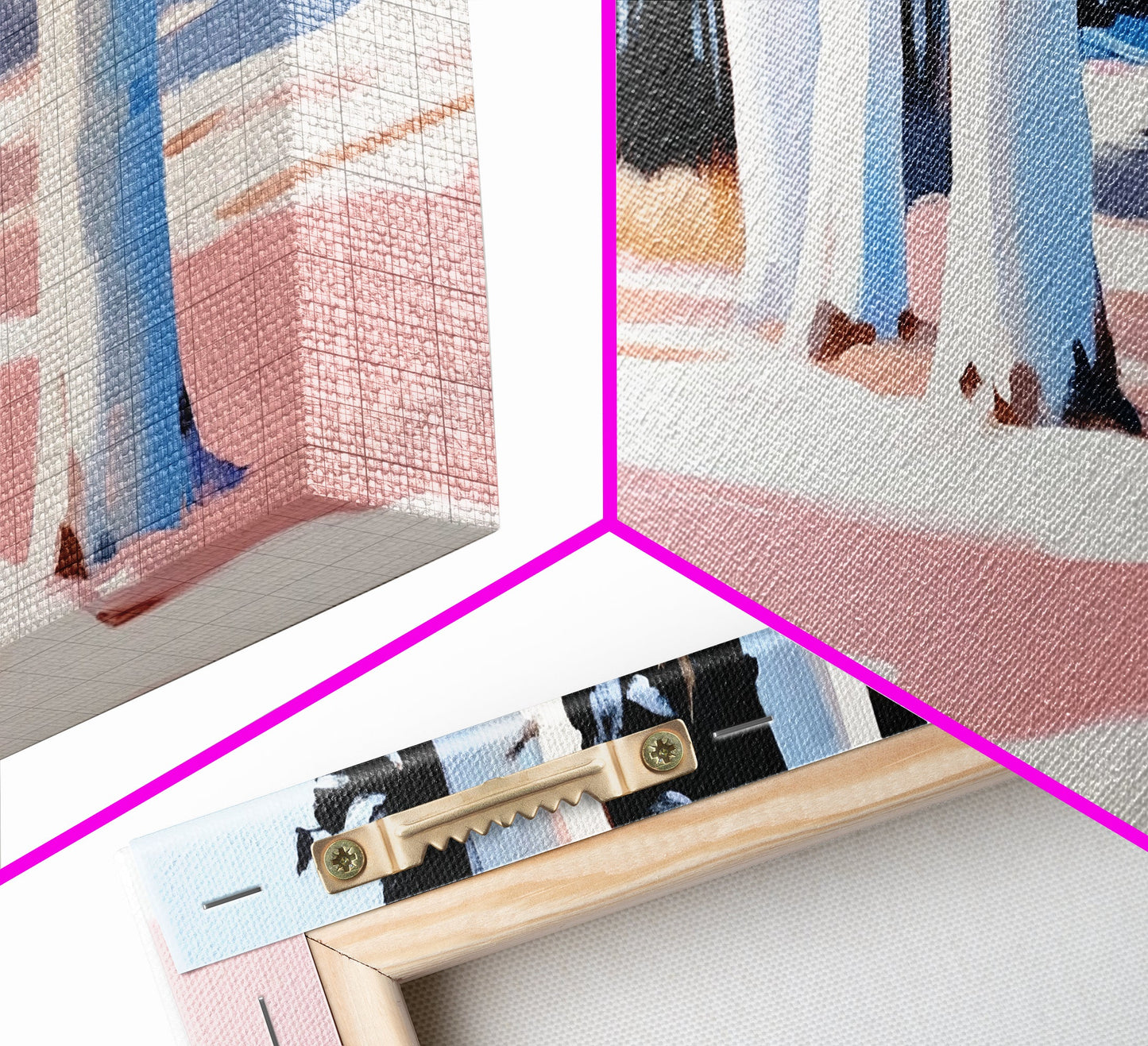 Wald am Ufer, Küstenbäume, Naturkunst, Leinwanddruck, Ruhige Wanddekoration, Wohnzimmerkunst, Strandhausgemälde, Minimalistische Kunst