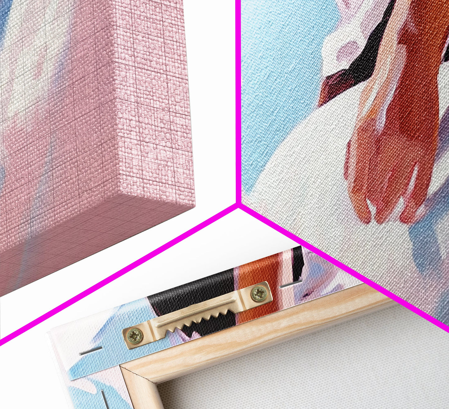 Meeresbrise, surrealer Farbtupfer, Küstenästhetik, moderne Strandkunst, nautische Dekoration, Wandkunst fürs Schlafzimmer, verträumte Pastellkunst, Leinwanddruck