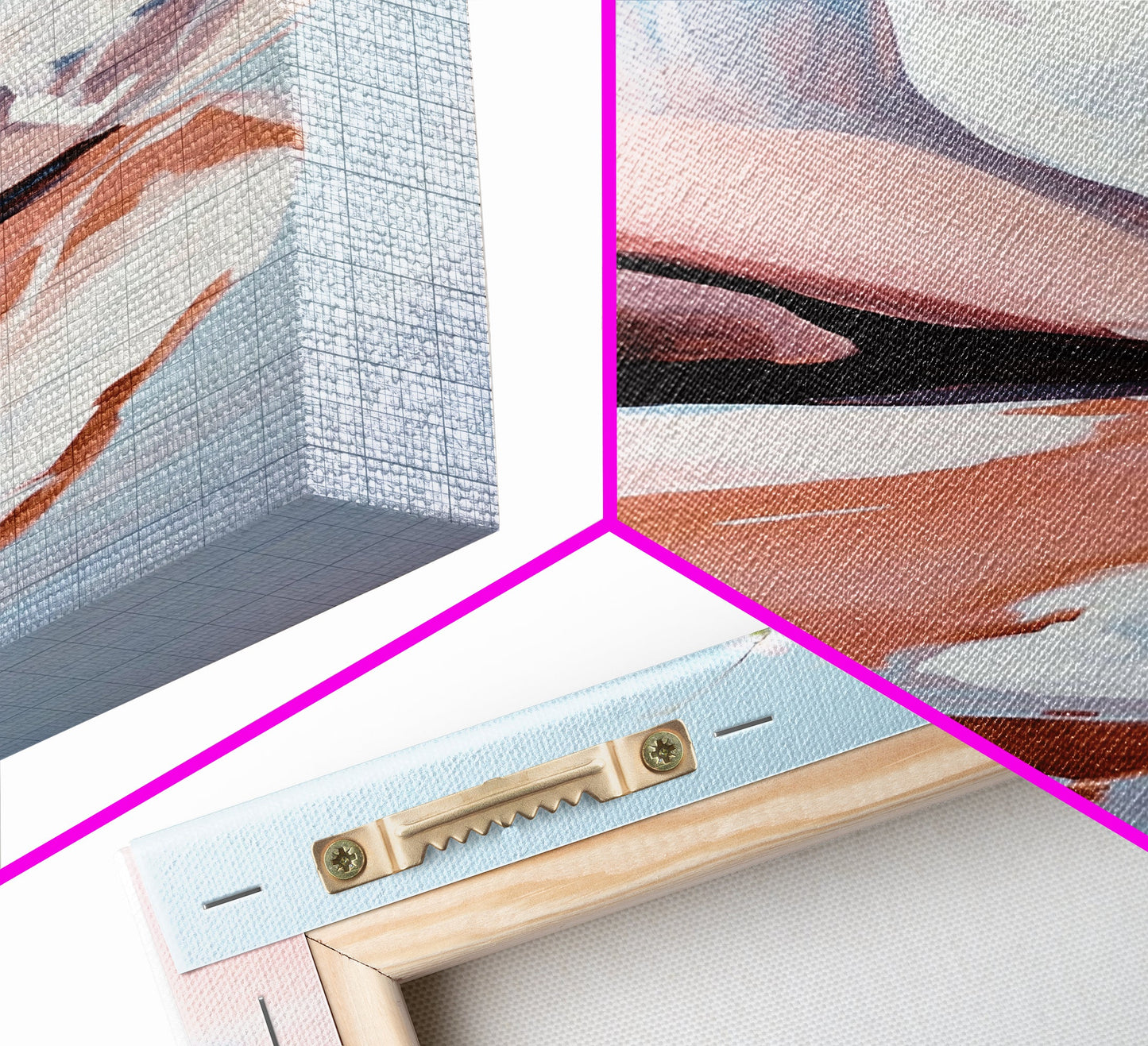 Modern Coastal Art, Abstract Beach Scene, Minimalist Ocean Print, Framed Canvas Print, Boho Seascape, Living Room Wall Art, Pastel Decor