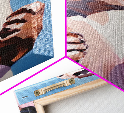 Otter Portrait, Animal Lover Gift, Cute Wildlife Art, Whimsical Decor, Framed Canvas Print, Playful Wall Art, Bedroom Artwork