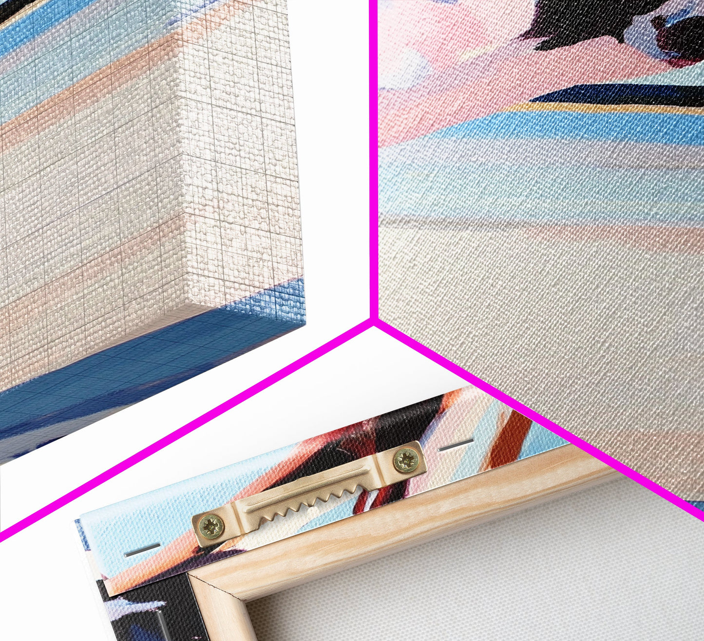 Pink Tree, Abstract Nature, Modern Boho Art, Minimalist Wall Decor, Framed Canvas Print, Living Room Wall Art, Pastel Home Decor