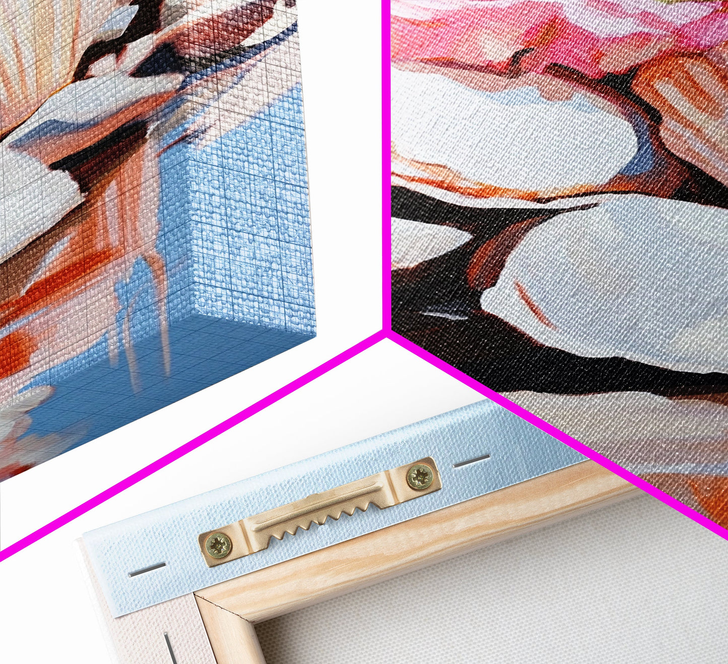 Seashell Collection, Beach Treasures, Coastal Aesthetic, Nautical Wall Art, Framed Canvas Print, Ocean Decor, Living Room Artwork