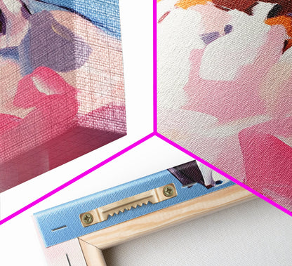 Mountain, Abstract Peak, Modern Landscape, Canvas Print, Blue Wall Art, Minimalist Nature Art, Neutral Wall Decor, Office Wall Art