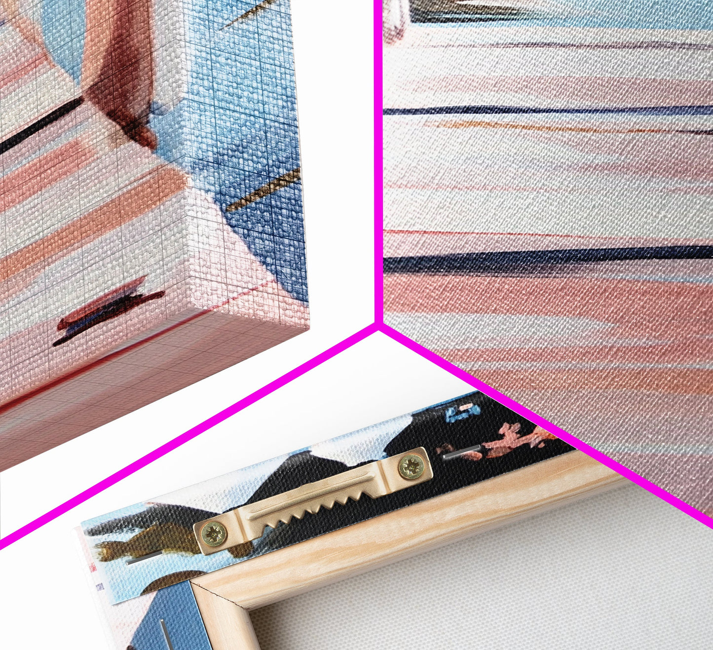 Serene Dock, Waterside Retreat, Nautical Art, Coastal Living, Summer Wall Decor, Bedroom or Office Art, Framed Canvas Print