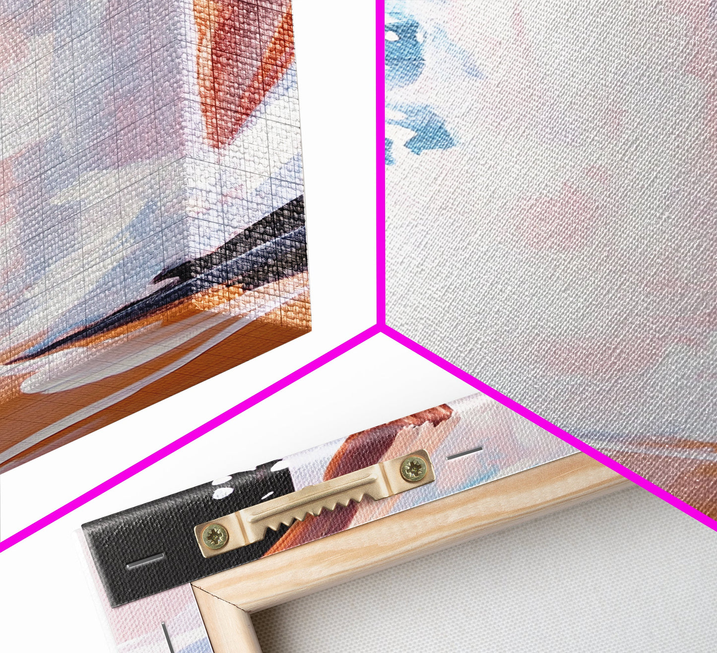 Wave Splash, Beach House Art, Ocean Print, Coastal Water Painting, Summer Vibes, Framed Canvas Print, Living Room Decor, Gift