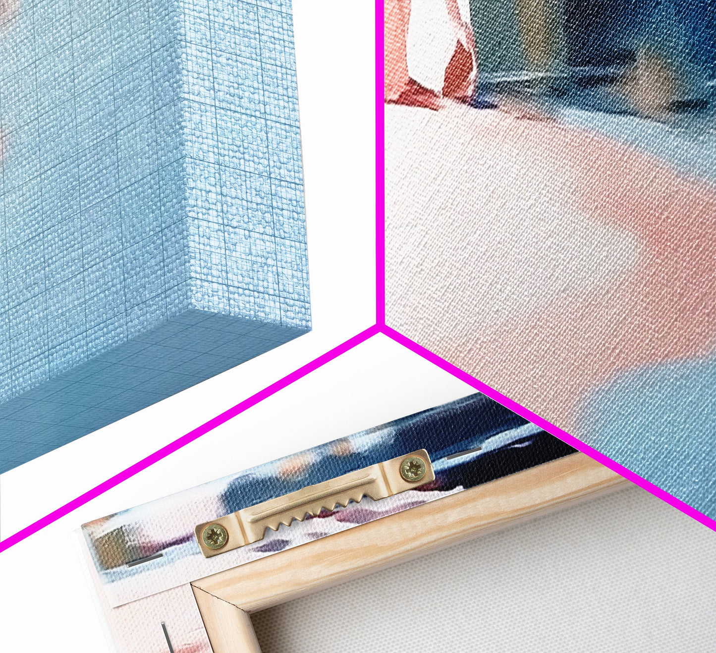 Reflections on Water, Tranquil Lakeside Scene, Minimalist Nature Art, Canvas Print, Serene Blue Tones, Relaxing Wall Art, Office Decor