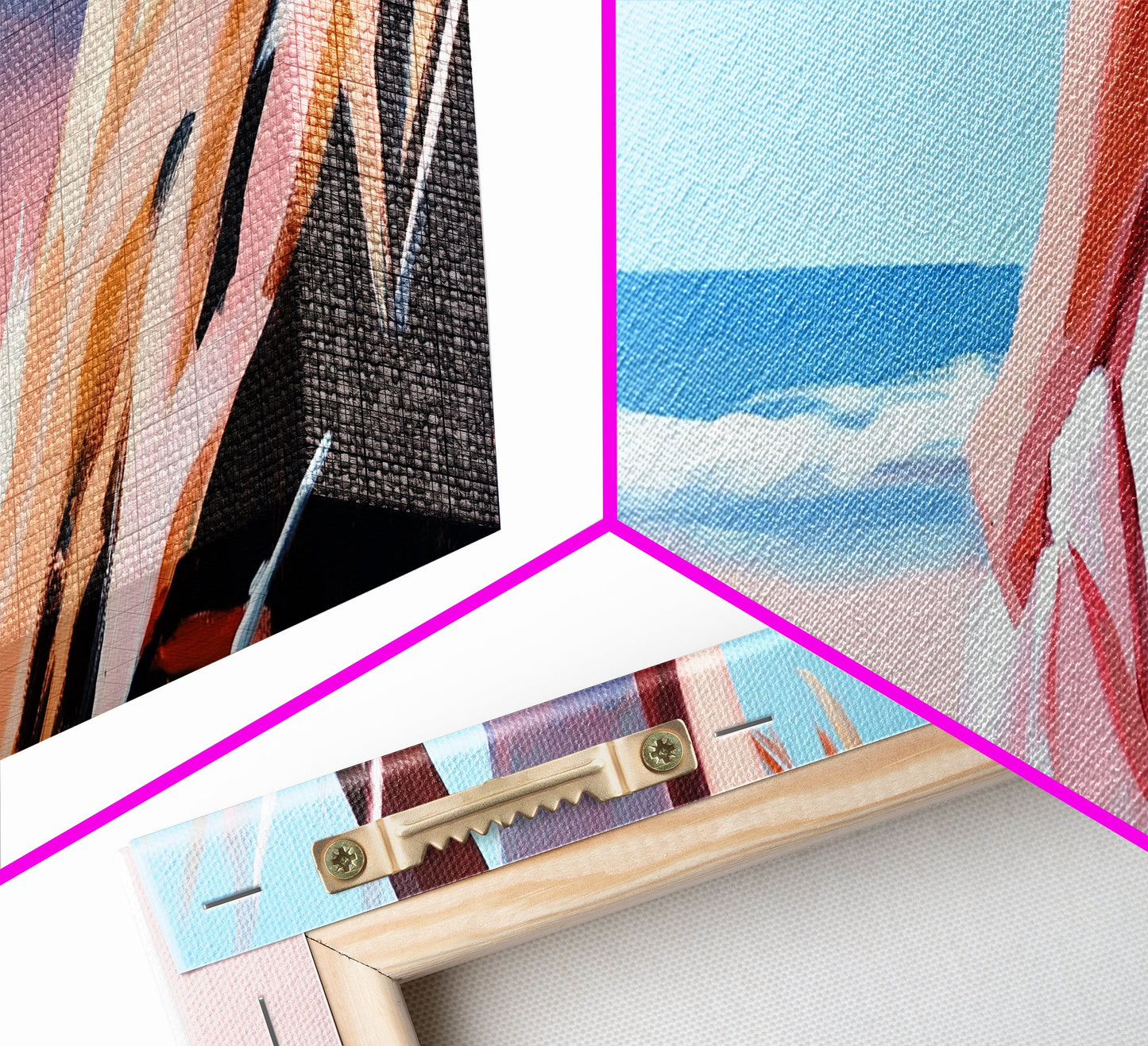 Meeresbrise, Küstenfrau, Kunst der Ruhe, Strandästhetik, Leinwanddruck, Boho-Wandkunst, Entspannende Schlafzimmerwanddekoration