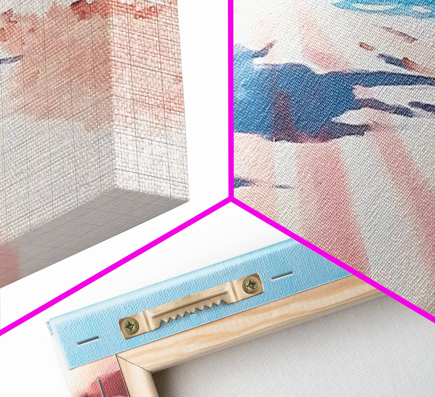 Küstenweg, Idyllische Meereslandschaft, Tropisches Paradies, Gemütliche Strandszene, Leinwanddruck, Wandbild fürs Wohnzimmer, Moderne Küstendekoration