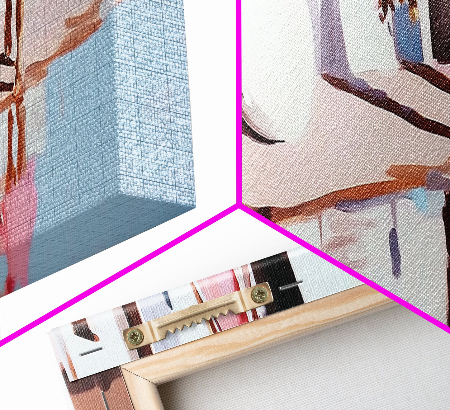 Sunset Reflection, Modern Landscape Art, Beach Vibes, Dreamy Seascape, Framed Canvas Print, Living Room Wall Art, Coastal Home Decor