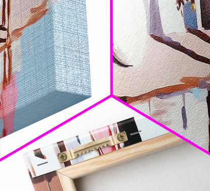 Sunset Reflection, Modern Landscape Art, Beach Vibes, Dreamy Seascape, Framed Canvas Print, Living Room Wall Art, Coastal Home Decor