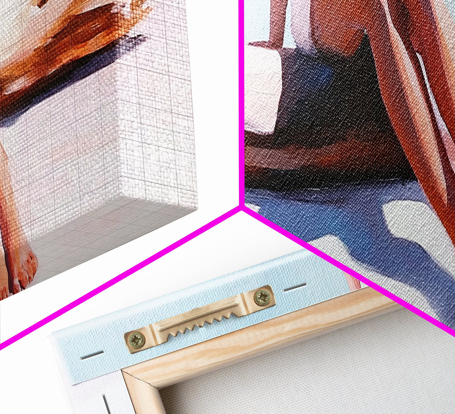 Treibholz-Flucht, Küstenleben-Kunst, Minimalistische Strandszene, Sommerliche Farben, Gerahmter Leinwanddruck, Entspannende Wohndekoration, Vom Meer inspiriert