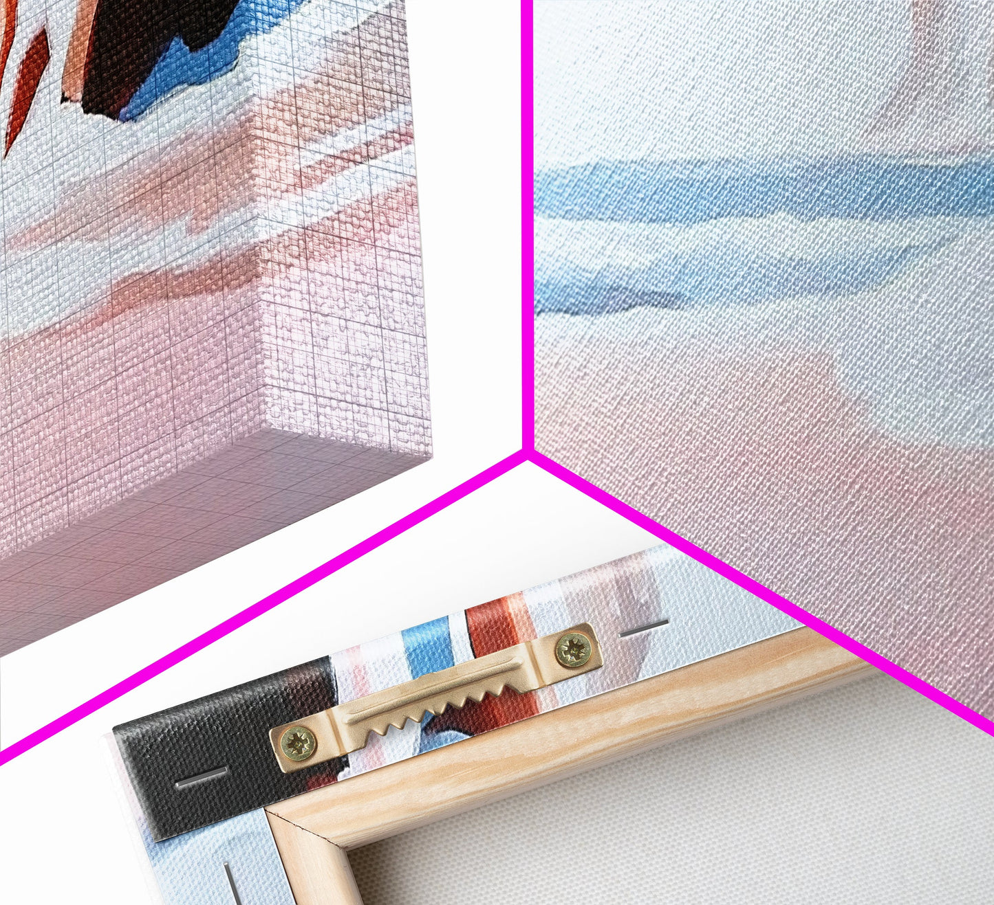 Ocean Waves, Beach Life Art, Tranquil Seascape, Minimalist Coastal Vibe, Framed Canvas Print, Living Room Accent, Serene Blue Decor