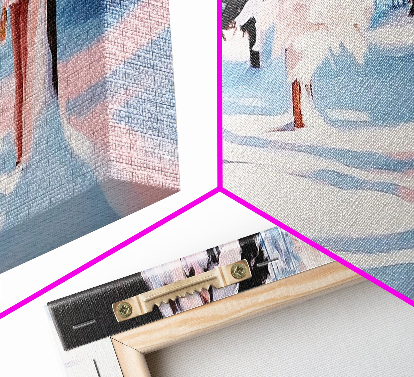 Snowy Forest, Winter Scene, Tranquil Beauty, Framed Canvas Print, Cozy Wall Art, Christmas Home Decor, Minimalist Winter Artwork