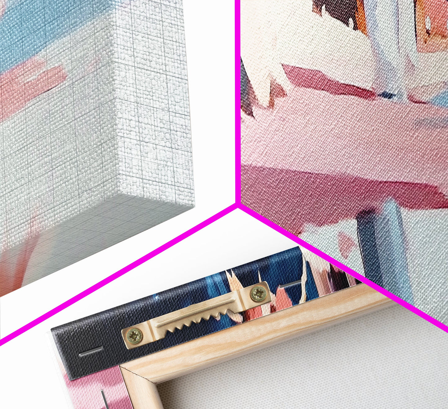 Woman, Flowing Dress, Forest Reflection, Framed Canvas Print, Feminine Wall Art, Dreamy Home Decor, Nature Inspired, Romantic Aesthetic