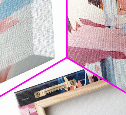 Woman, Flowing Dress, Forest Reflection, Framed Canvas Print, Feminine Wall Art, Dreamy Home Decor, Nature Inspired, Romantic Aesthetic