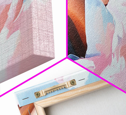 Relaxing On Beach, Summer Vibes, Serene Escape, Coastal Canvas Print, Bedroom Wall Art, Minimalist Decor, Pastel Beach Aesthetic