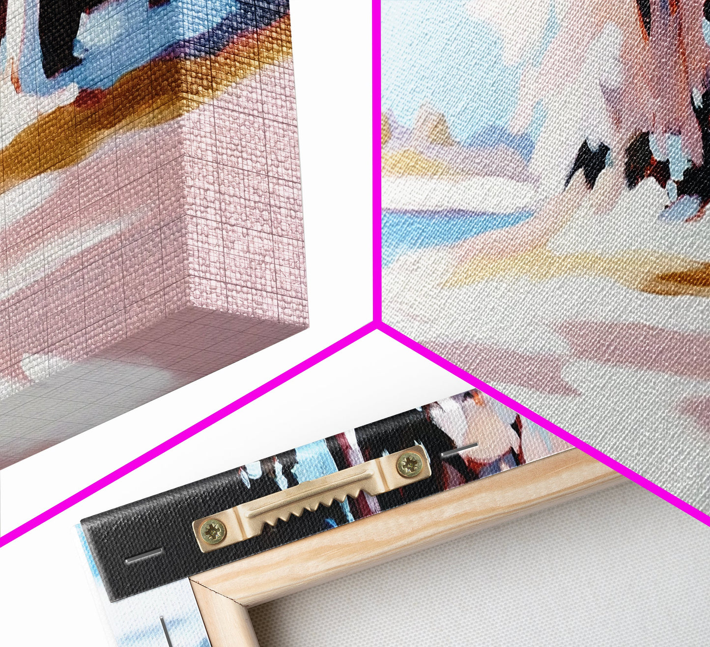 Winter Landscape, Snowy Trees, Nature Art, Framed Canvas Print, Cozy Wall Decor, Scandinavian Painting, Winter Scene, Bedroom Artwork